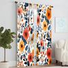 Set Of 2 Versatile Polyester Transparent Curtains Home Decoration Leaf Design Use Bedrooms Living Rooms Vintage Made Sitting Room Window Treatment