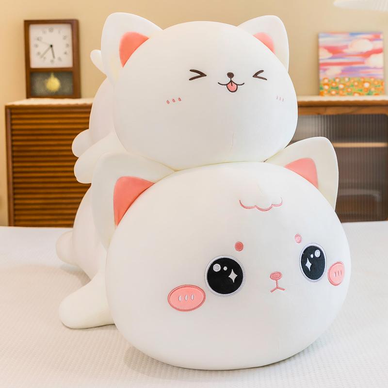 40-90cm Cute Soft Cat Plush Pillow Kawaii Stuffed Toy for Kids Baby Girls Lovely Gift