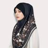 Breathable Eid Al-Fitr Long Floral Turban Adjustable Multiple Colors Printed Arab Lady Headscarf Versatile Cotton