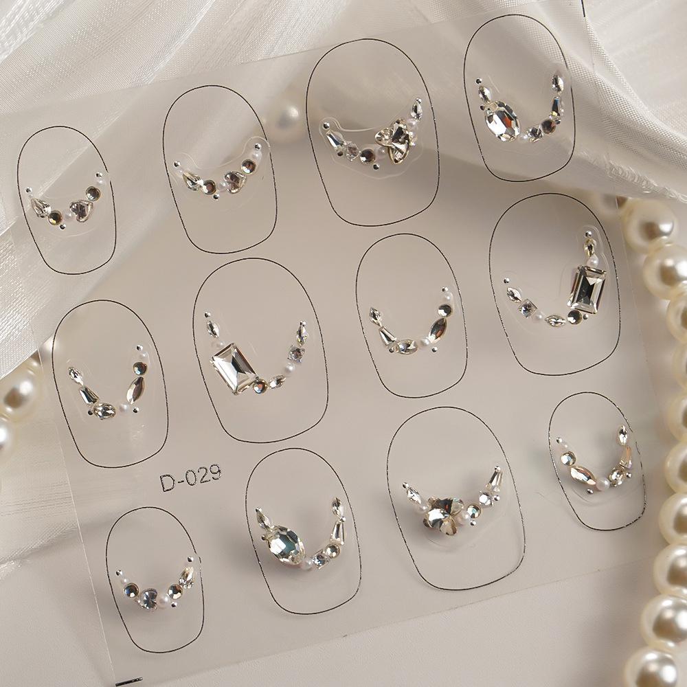 Redanco Nail Art Rhinestones: Mosaic & Zirconia Pearl French Luxury Decorations
