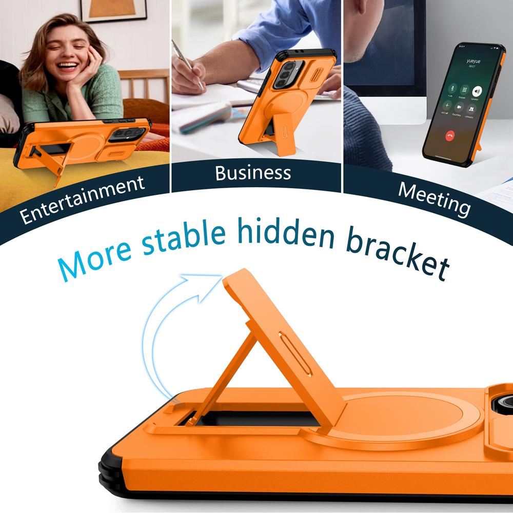 KEYSION Stoßfestes Magnetisches Case für Samsung A56 5G A36 A26 A16 Schiebbarer Kameraschutz Ständer Handyhülle für Galaxy A17 5G