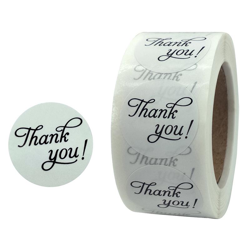 500Pcs Thank You Stickers Seal Label Handmade Baking Packaging Bags Decoration