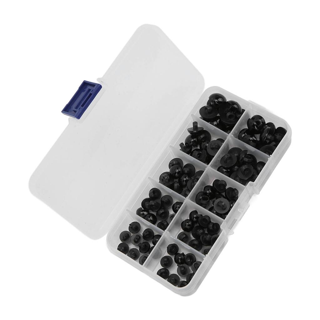 100Pcs Safety Eyes Multi Sizes Convenient Resin Durable Sturdy Wide Application Crafting Eyes Button