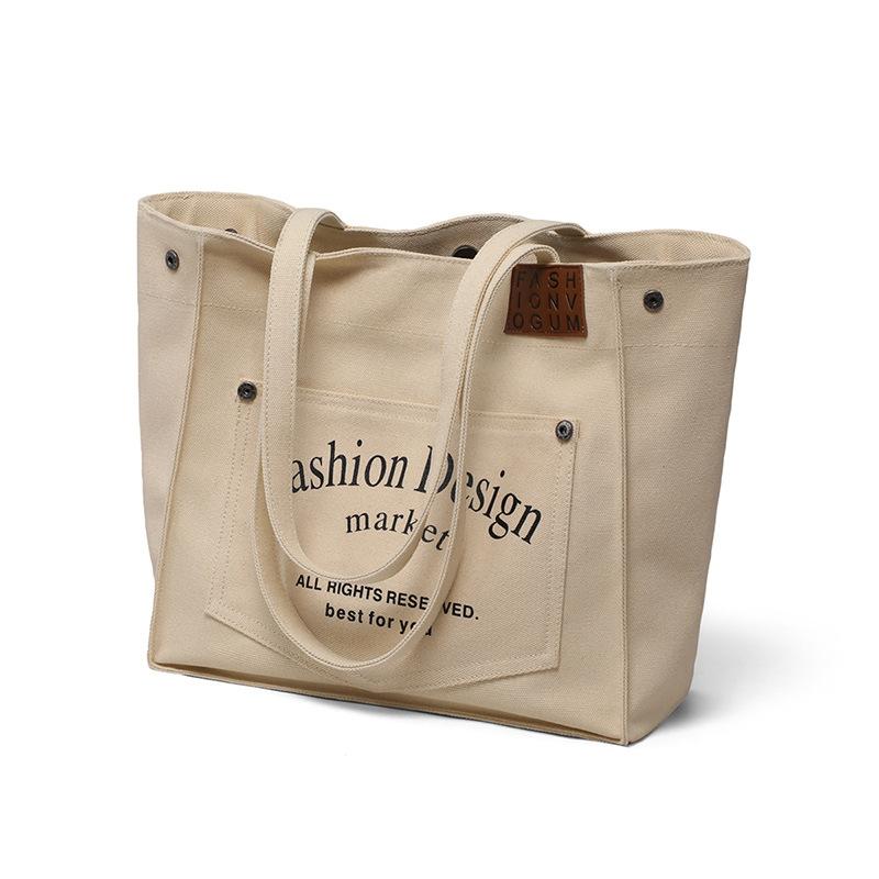 Tote Bag Canvas Women'S Bag Versatile Large Capacity Premium Feeling Underarm Shoulder Bag Large Bag Luggage