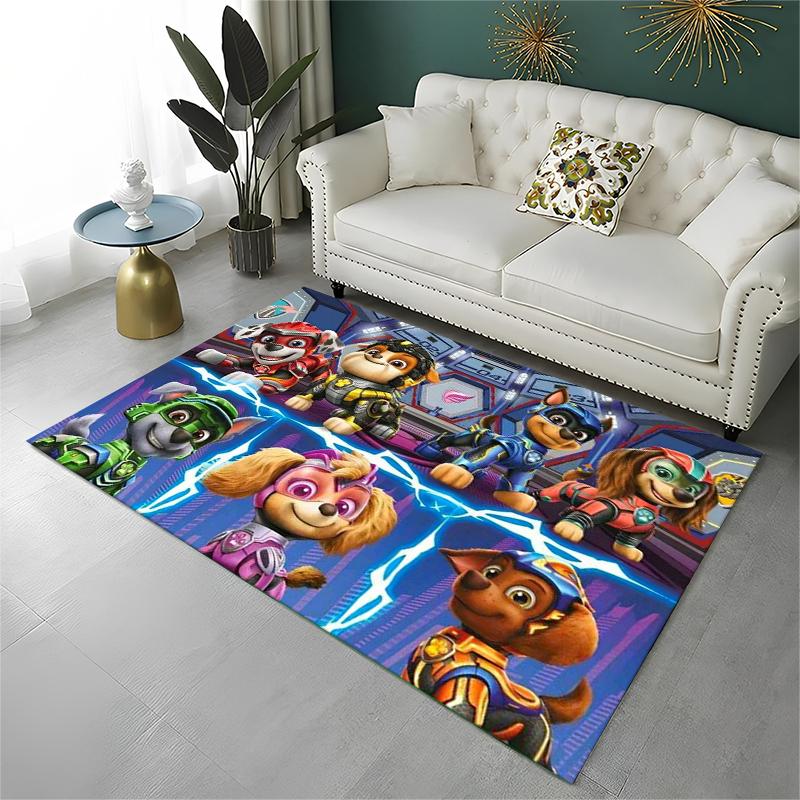 Cartoon P-Patrol Cute Dog Carpet Rug for Playroom Bedroom Living Room Sofa Home Decor,kid Game Area Rug Non-slip Floor Mat