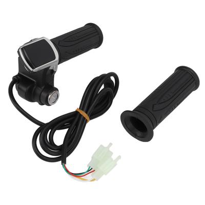 Poignée d'accélérateur rotatif universel pour vélo électrique 24V avec affichage LED de puissance et clé