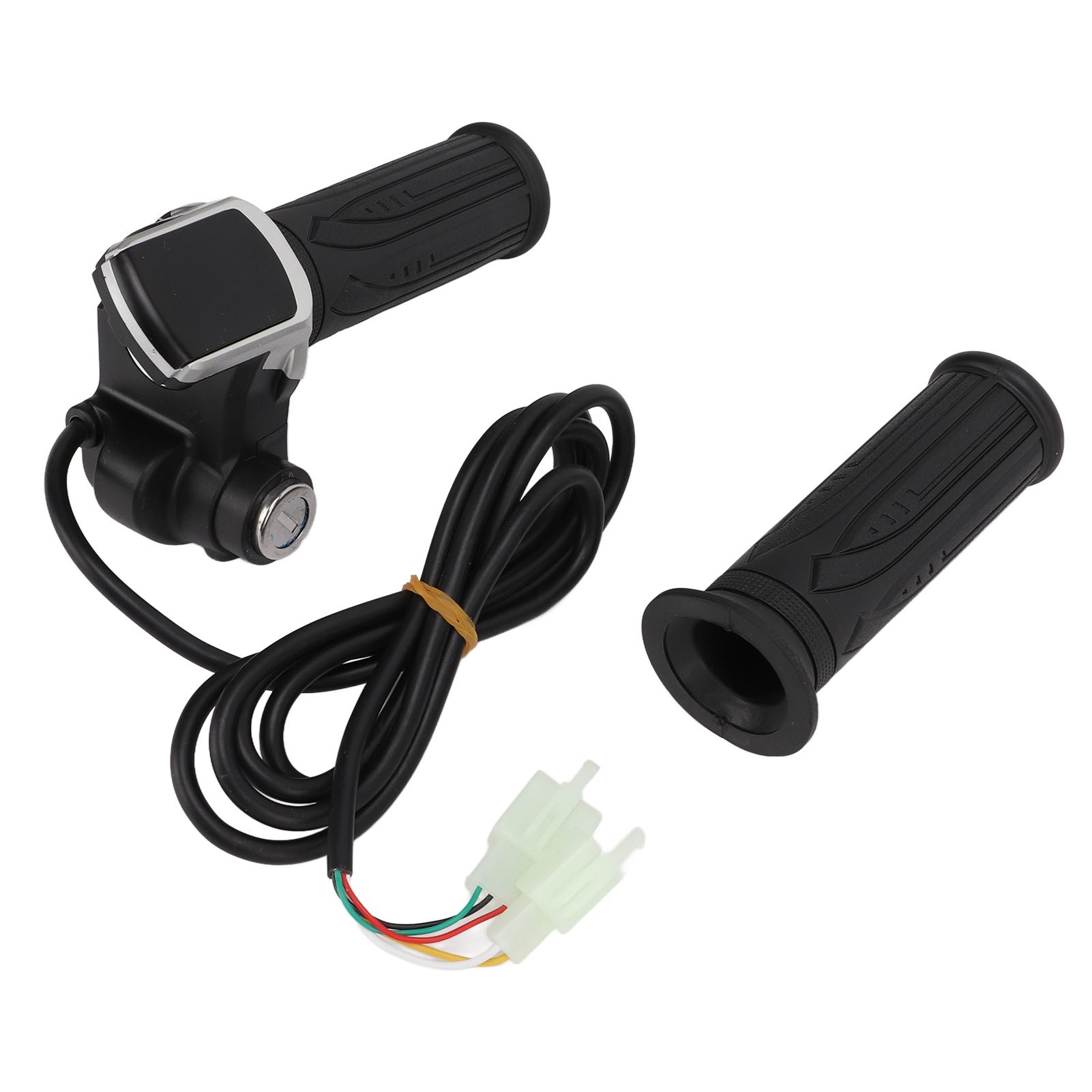 

Universal Electric Bike Twist Throttle Grip 24V Power LED Display Throttle Grip with Key