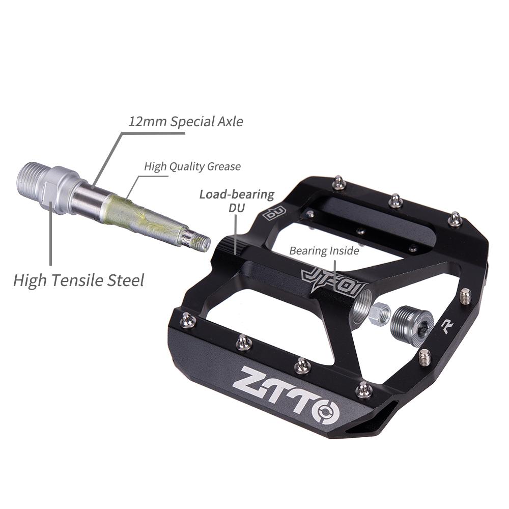 ZTTO MTB Cycling Pedals DU Sealed Bearing Ultralight Aluminum Alloy Footboard Anti-Slip Bicycle Platform Pedals DH Bicycle Parts