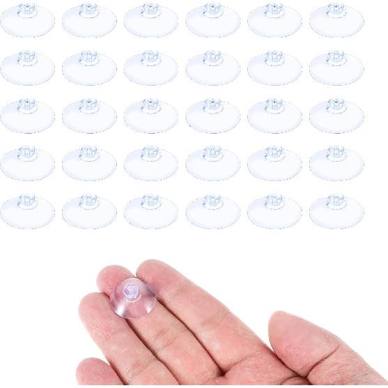 simarro 30Pcs Small Suction Cup, 2cm Glass Suction Without Hooks Extra Strong Adhesive Mini Suction for Home Kitchen Bathroom Wall Door Glass Window