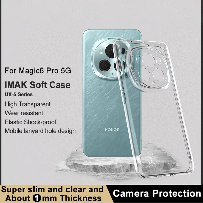 IMAK UX-5 Series For Honor Magic6 Pro 5G Dustproof Phone Shell Clear Case Anti-Drop TPU Phone Cover