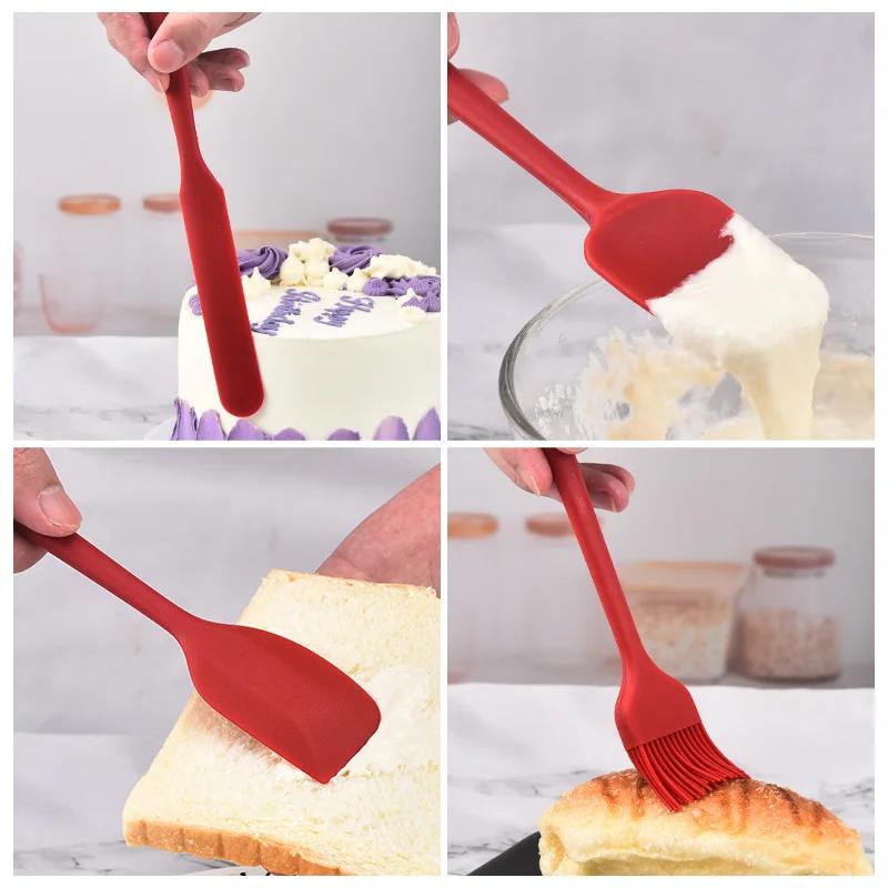 Food Grade Silicone Spatula Set Kitchen Utensils for Baking, Cooking and Mixing, Non Stick Cookware Tools Dishwasher Safe