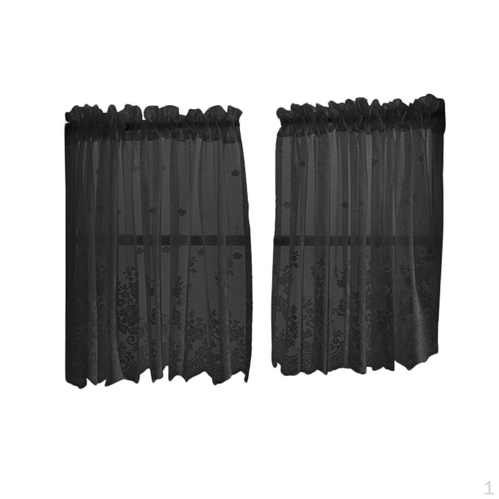 Curtains Modern Kitchen Coffee Short Curtain Panel Lace