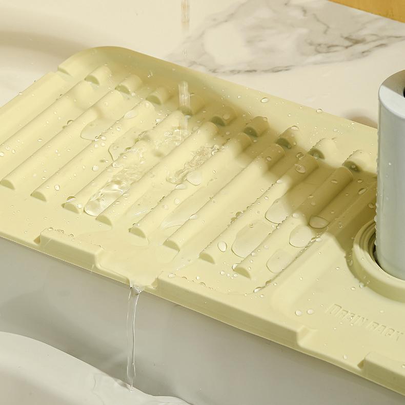 Faucet Drainage MatKitchen Splash MatCountertop Sink Splash ProofCutting Drain MatPlace MatSilicone Mat