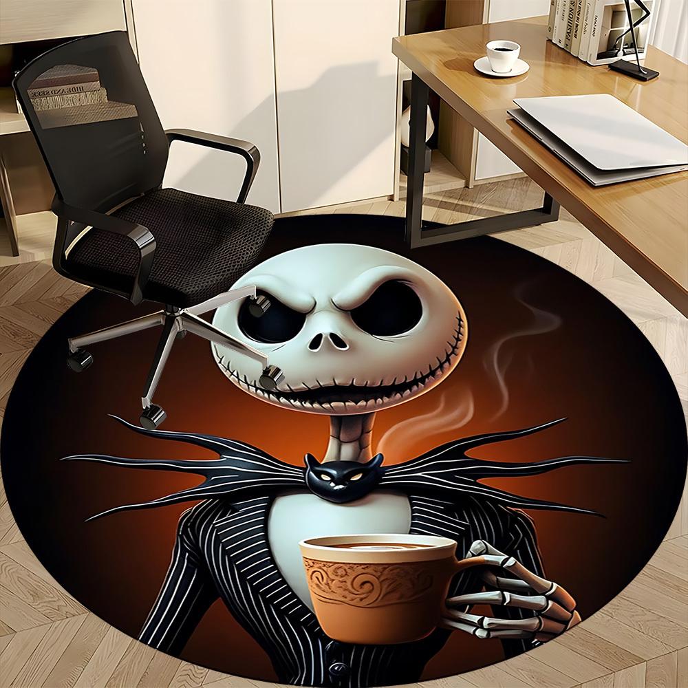 1pc Jack Skellington Chair Carpet for Office, Non-slip, Soft and Durable Office Rug, Perfect for Office yy251226049