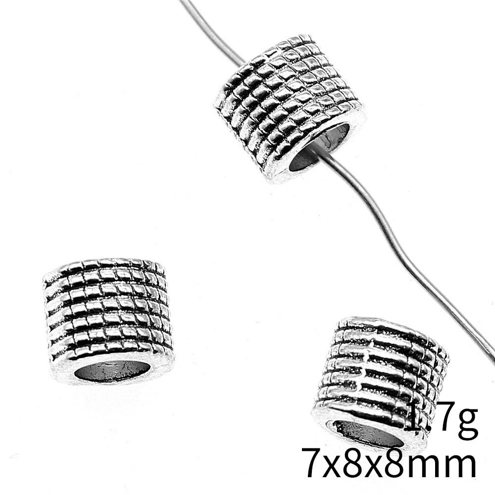 Bead Pendant Accesories Macroporous Big Hole Beads Loose Spacer Accessories Parts Metal Beads Accessories For Women