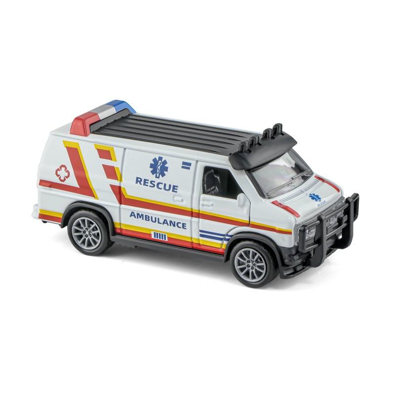 

Ambulance Van Police Car Model Simulation Alloy Toy Pull Back Car Vehicle Simulation Collection Gifts Toys Boys