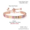 Adjustable Multicolor Tennis Bracelets for Women Ladies Wedding Rainbow Colorful Zircon Charm Bracelet Hand Chain Zircon DZH043