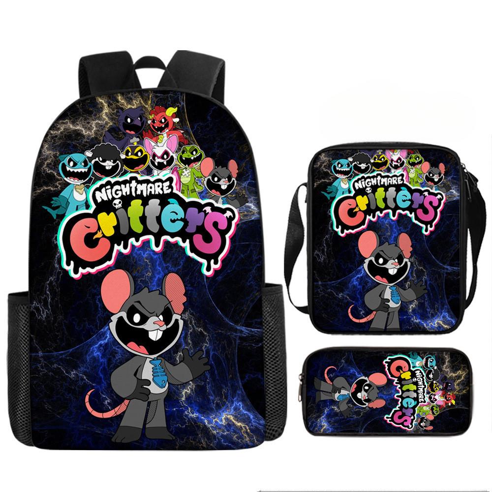 Poppy Playtime Chapter 4 Printed Backpack Schoolbag Shoulder Bag Bag Pencil