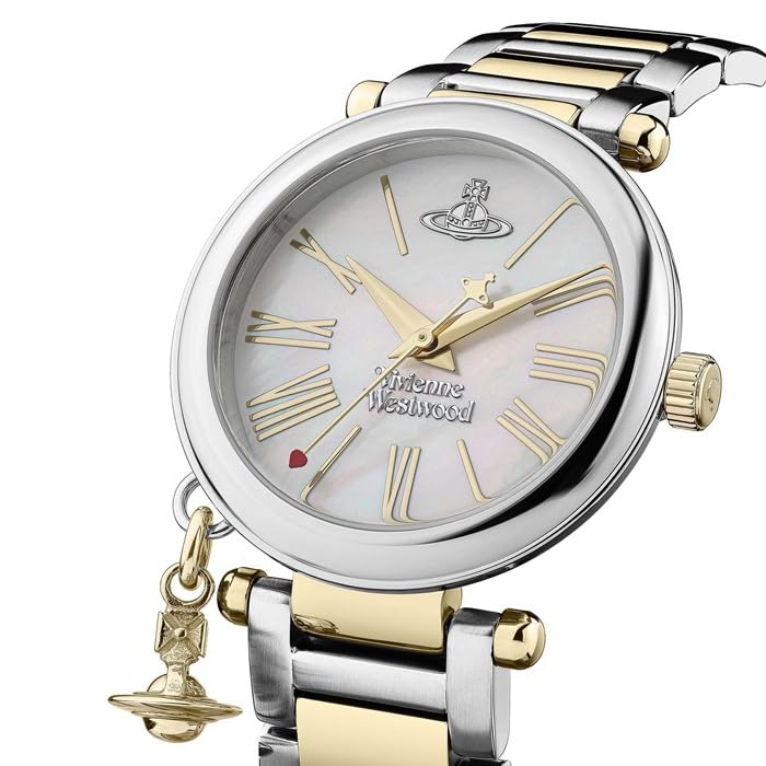 VIVIENNE WESTWOOD Orb 32mm VV006MOPSG Women's Quartz Analog Shell Watch Stainless Steel Bracelet White [Used]