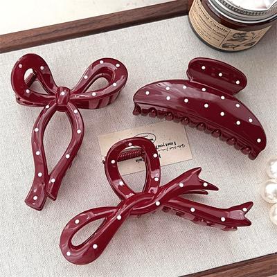 Retro High Quality Hair Claws For Women Girls Sweet Elegant Large Shark Clip Versatile Hair Clip Luxury Hair Accessories Gifts