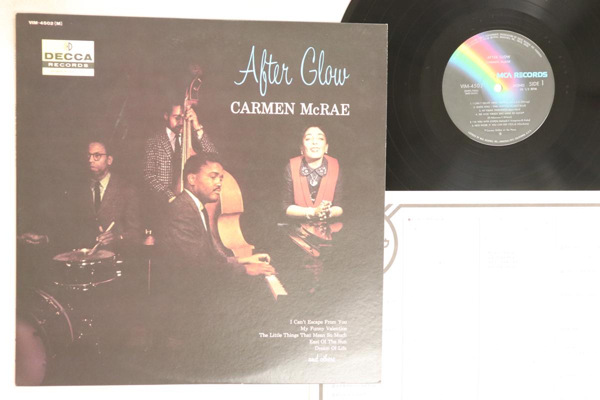 

LP Record CARMEN MCRAE - After Glow VIM4502 MCA 1977 Japan Jazz Used