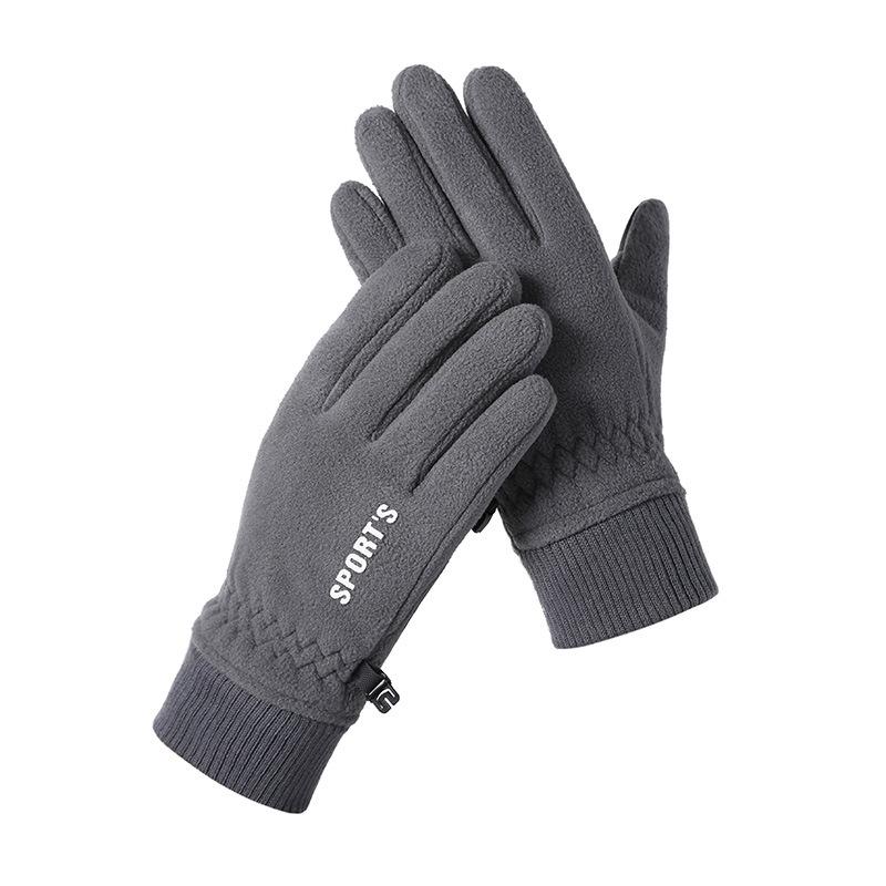 Winter Thermal Gloves Fleece Thickened Cold-proof Touch Screen Cycling Electric Vehicle Driving Gloves Winter Outdoor Gloves