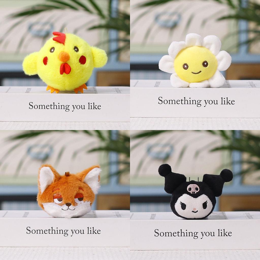 Plush Animal Keychain Cute Chicken Fox Rabbit Dangle Toy For Kids And Adults