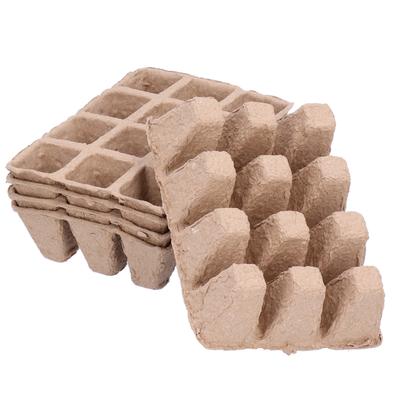 10Pcs 12?Grid Paper Peat Pot Degradable Nursery Seedling Cup Gardening Accessory
