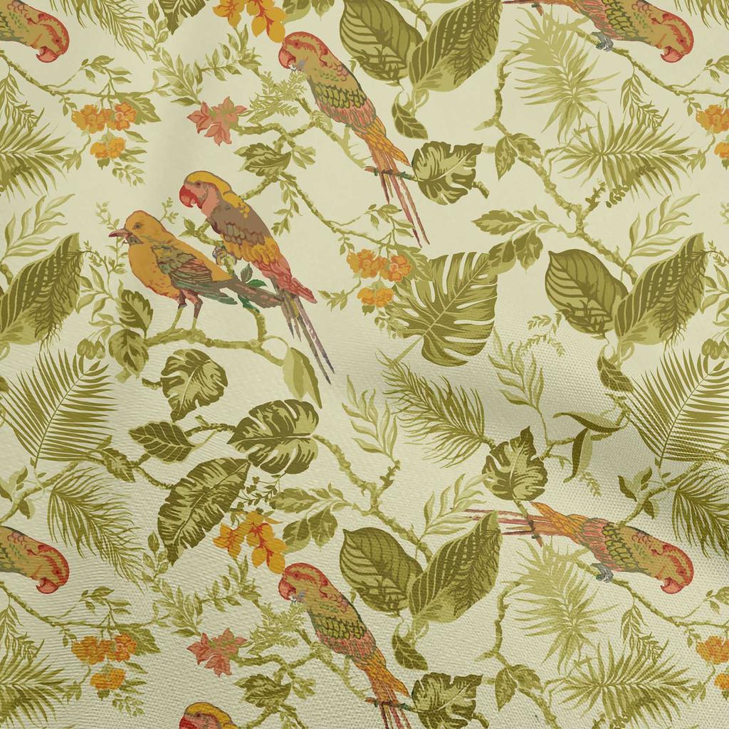 oneOone Cotton Flex Light Blue Fabric Asian Tropical Diy Clothing Quilting Fabric Print Fabric By Yard 40 Inch