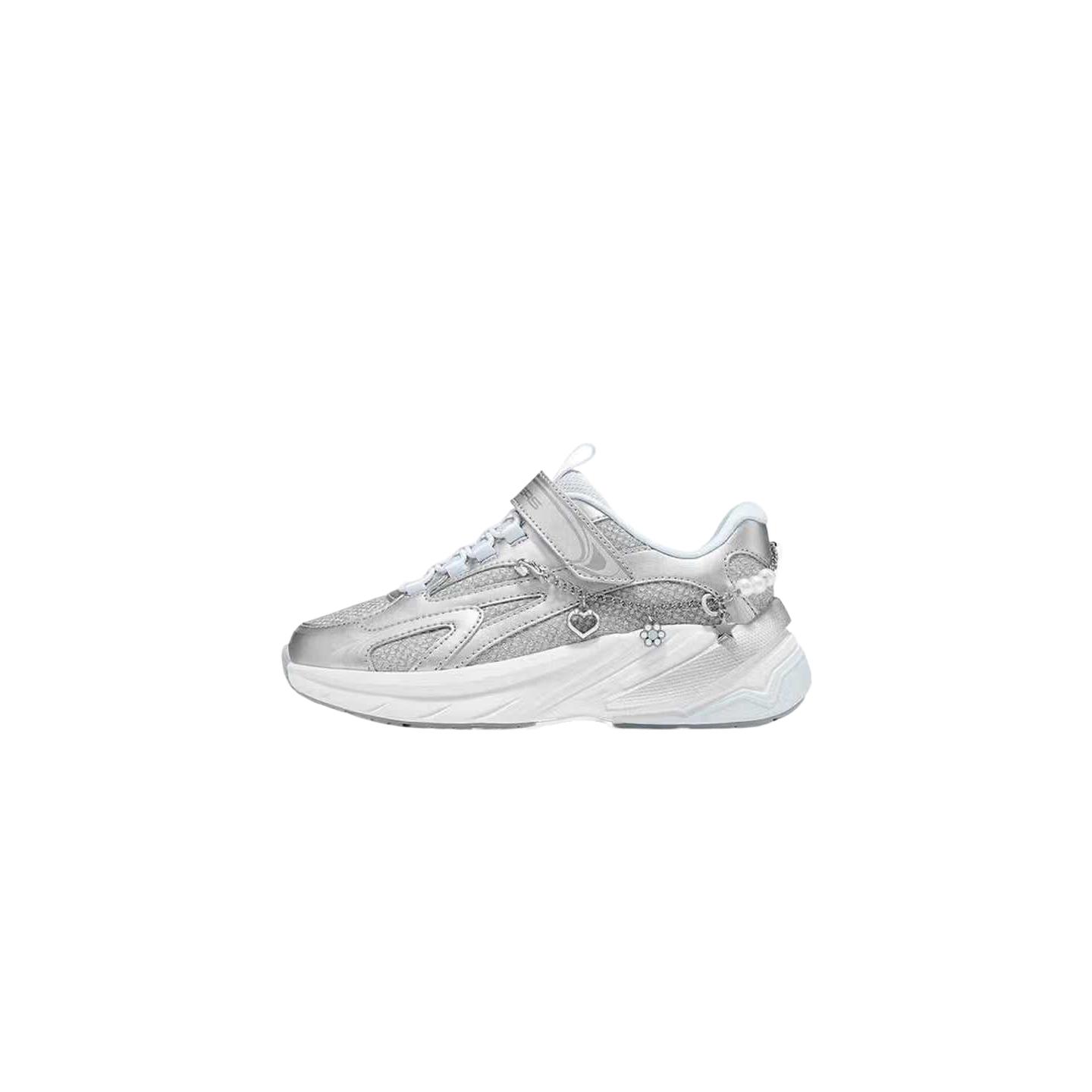 Skechers Girls Comfortable Velcro Breathable Low Top Training Shoes Kids sneakers 303870LC-SMLT 30