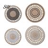 Accessori Sostenibili per la Tavola Arte da Parete Intrecciata in Stile Boho Set di Sottobicchieri e Sottopiatti Rotondi Fatti a Mano 30/35CM Portacasseruola Multiuso da Appendere per Decorazione Soggiorno