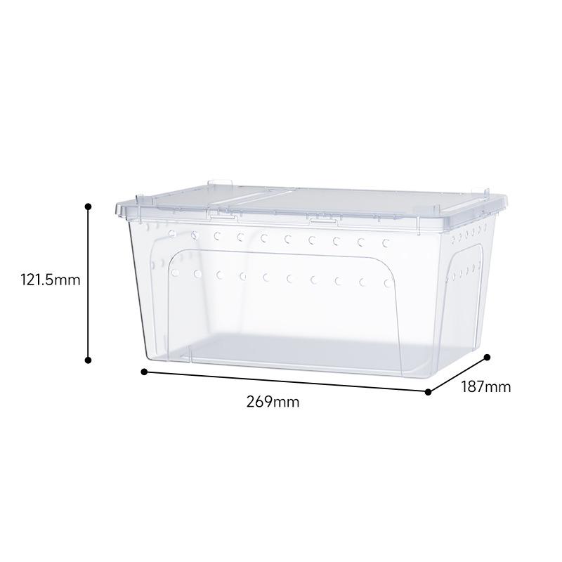 Snake Reptile Breeding Box Clear Plastic Terrarium with Ventilated Design Perfect for Home Setup