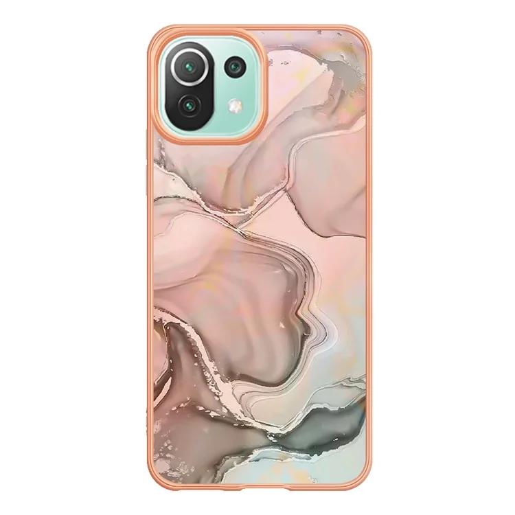 

YB IMD Series-16 Style E Phone Case for Xiaomi Mi 11 Lite 4G / 5G / 11 Lite 5G NE , Marble Pattern 2.0mm TPU IMD Cover