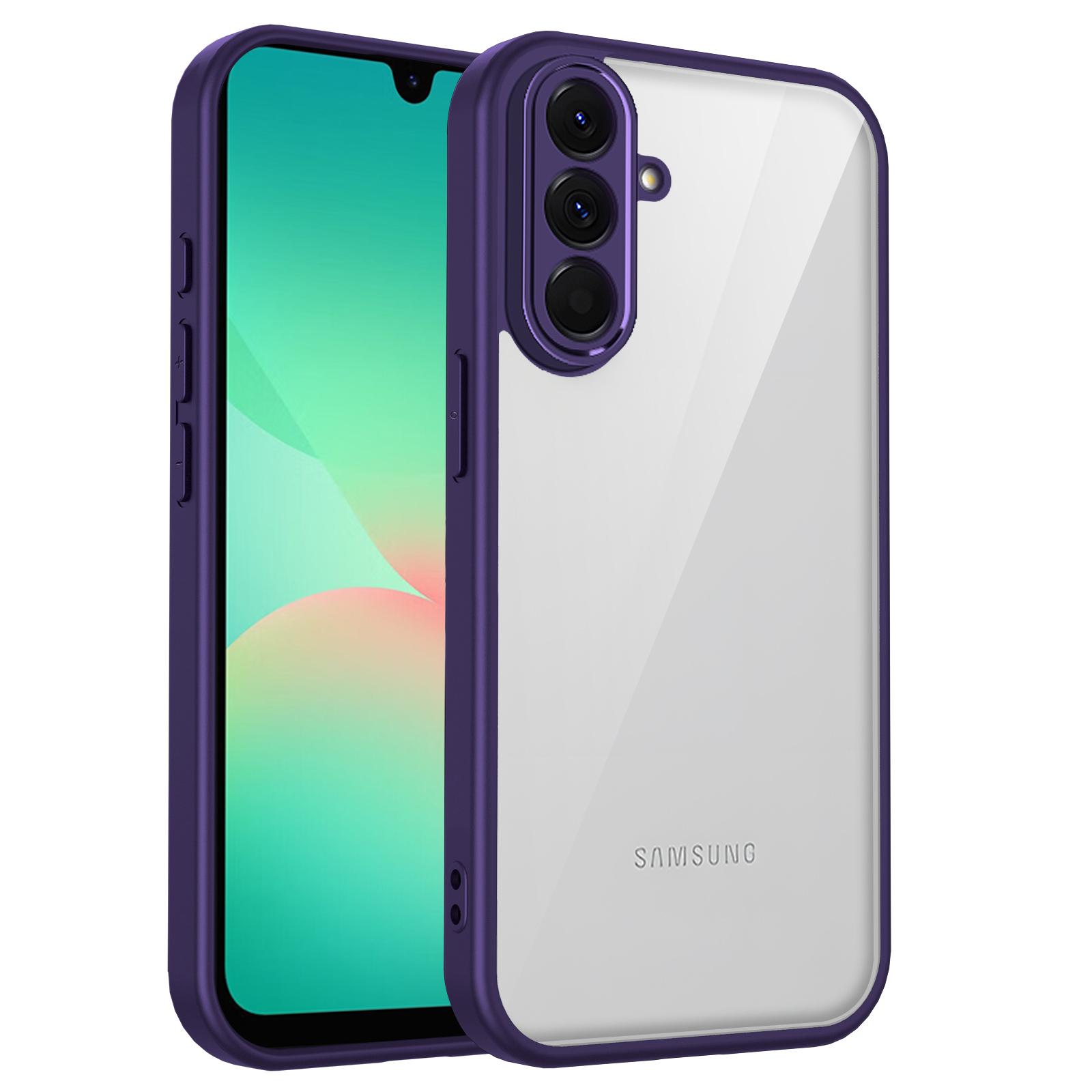 

For Samsung Galaxy A17 5G Case Matte Skin Touch Clear PC+TPU Shockproof Phone Back Cover Purple