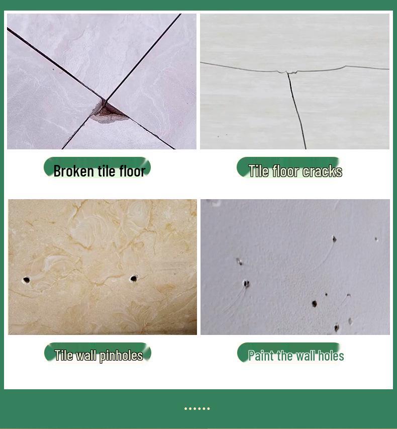 Tile Repair Kit: 17pc Set for Floor and Wall Hole Fixing