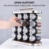 Spice Jar Rack Cruet Condiment Bottle Coffee Sugar Seal Jar Container Rack 16Pcs Kitchen Stainless Steel Condiment Set 11.53x11.02in