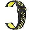 Pasek do smartwatch 22mm Beline Sport Silicone Czarny-żółty