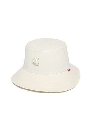 NORDISK [Signature] Polar Bear Logo Cotton Bucket Hat_Off White