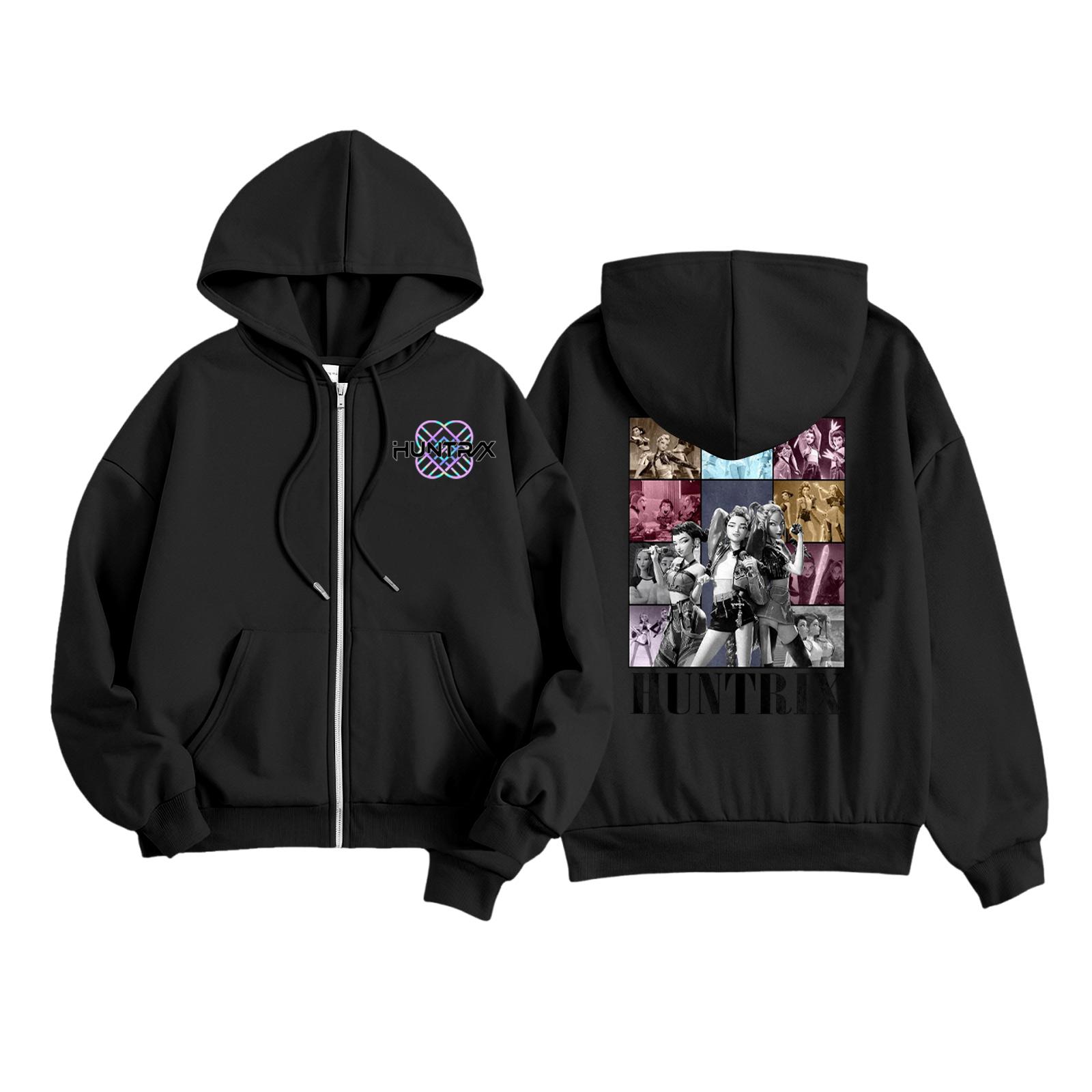 

Детская мода Женская легкая толстовка с длинным рукавом на молнии Толстовка с принтом и карманами 130