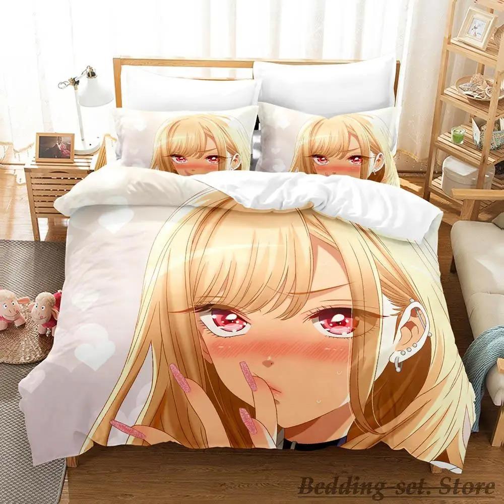 Marin Kitagawa Bedding Set Single Twin Full Queen King Size Bed Set Adult Kid Bedroom Duvetcover Sets Anime parure de lit