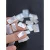 Natural Pearl White Mother-of-Pearl Rectangular Slice - Holeless, Flat Surface, Handmade DIY Ornament Material
