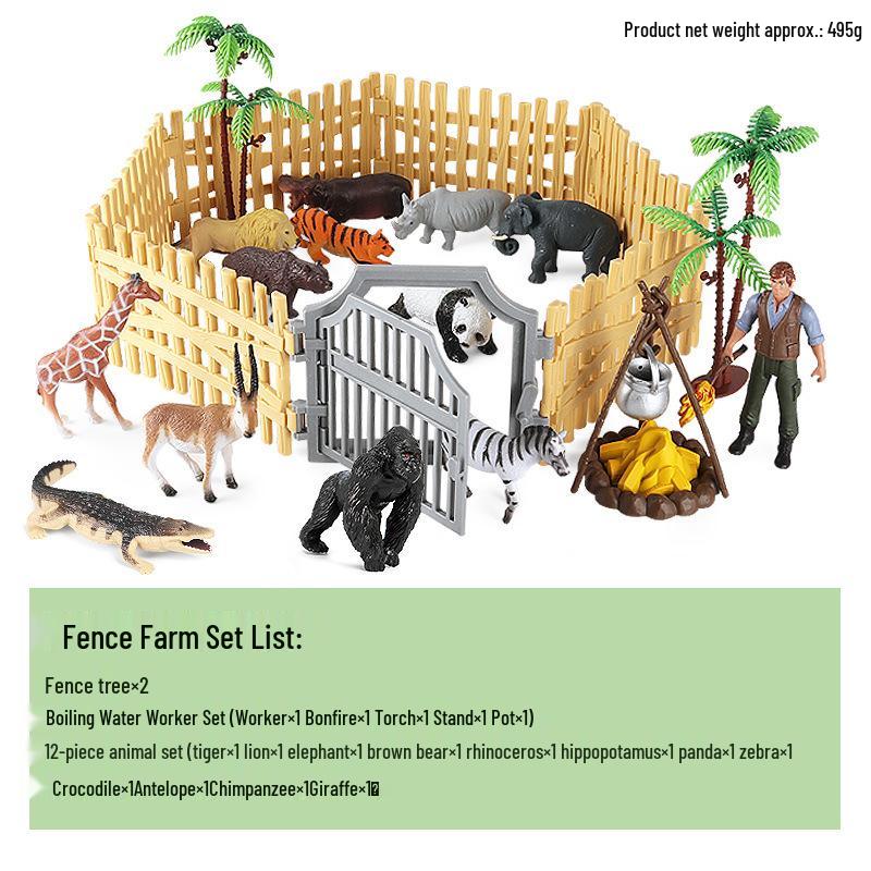 Cross-Border Christmas Wildlife Deer Model Cake Decoration Set