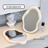Cloud Makeup Mirror: Irregular HD Wall-Mounted & Desktop Stand for Dorms