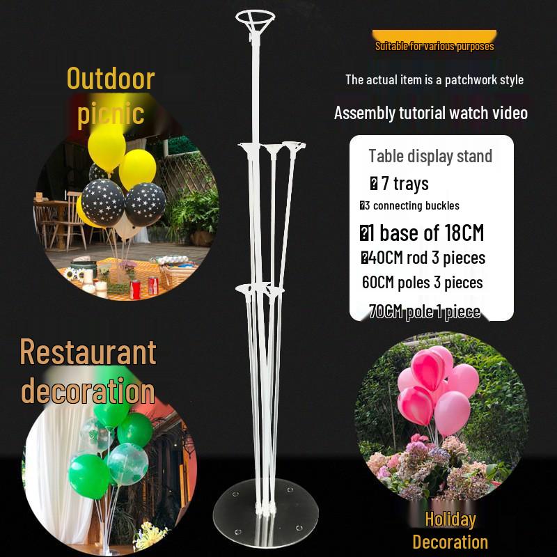 Aluminum Film Balloons: Wedding Party Decorations, Ribbon Balloon Chain, Streamers, Air Pump, Table Float Accessories