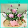 Plastics Simulated Small Hydrangeamacrophyllas Fence Artificial Potted Flowers