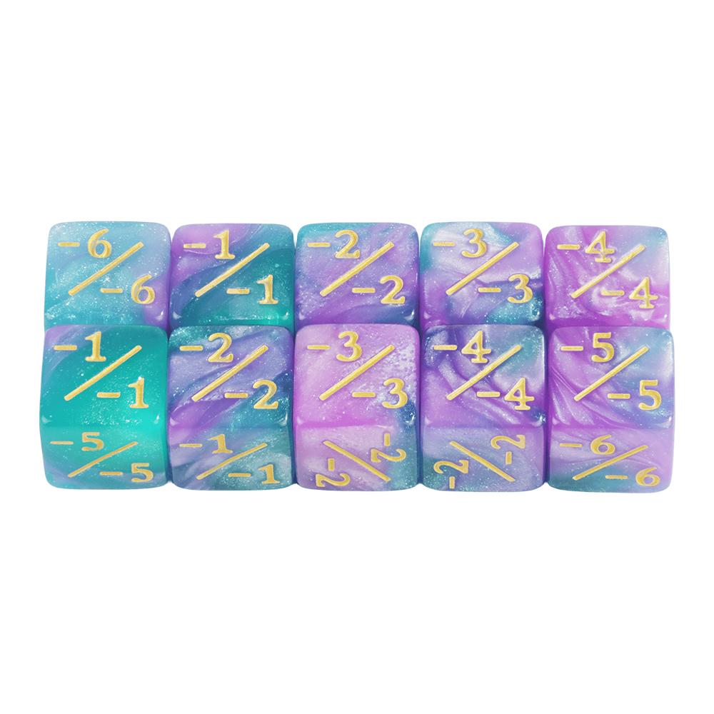10-Pack Dice Counter Token Dice D6 Dice Compatible Card Game Competition Math Teaching Tools Accessories