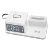 Multifunctional Alarm Clock Wireless   with Night Light Calendar for Phone Watch Earphone