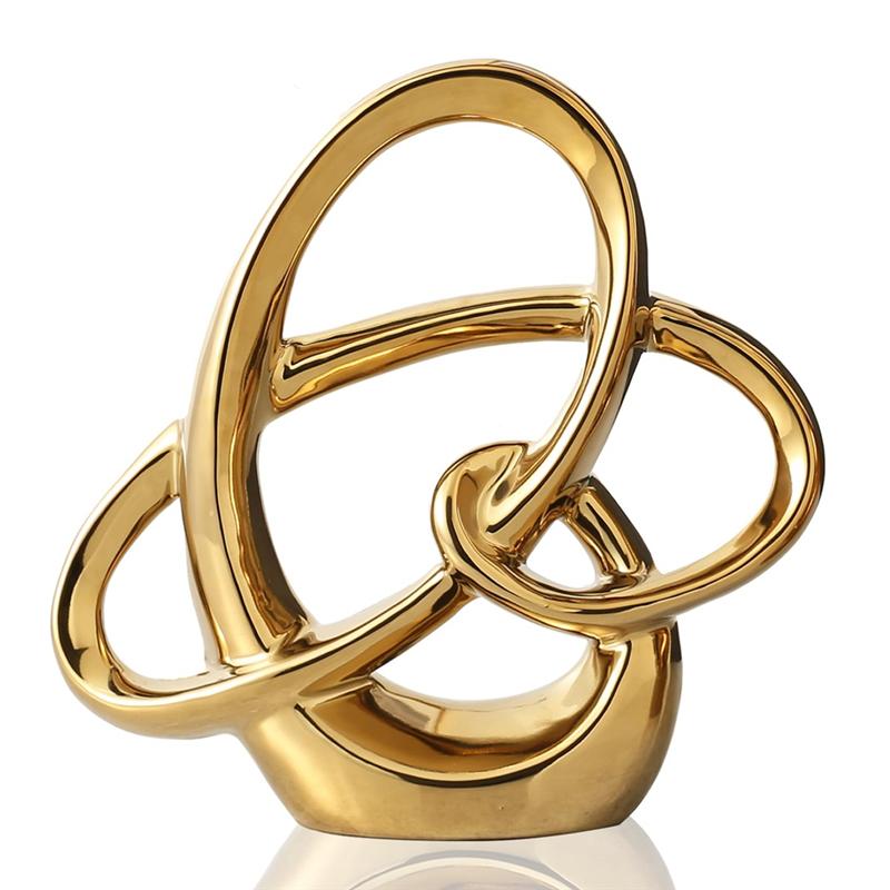 

BAAU Modern Gold Decor Geometric Sculpture, Abstract Home Accent & Tabletop Figurine (Gold,NONE) золотий