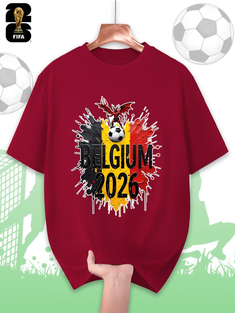 The 2026 FIFA-themed Men's Short-sleeved T-shirt, Featuring a FIFA Football Design