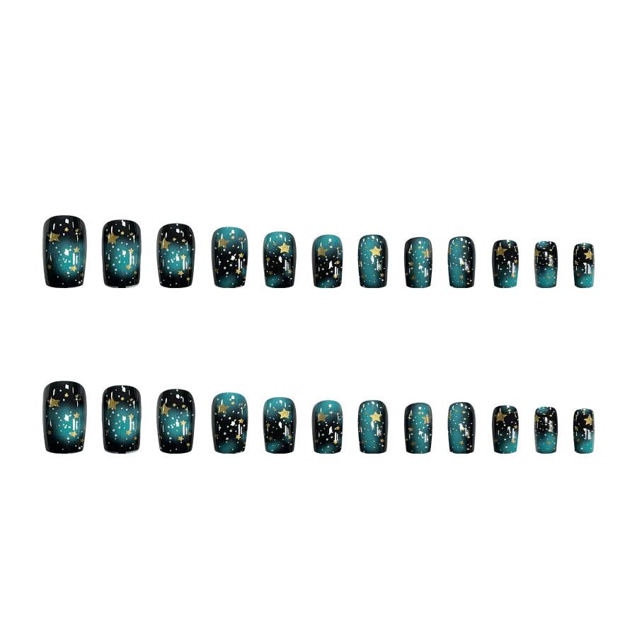 Manicure Starry Sky Meteor Nail Stickers - 24 Piece Set